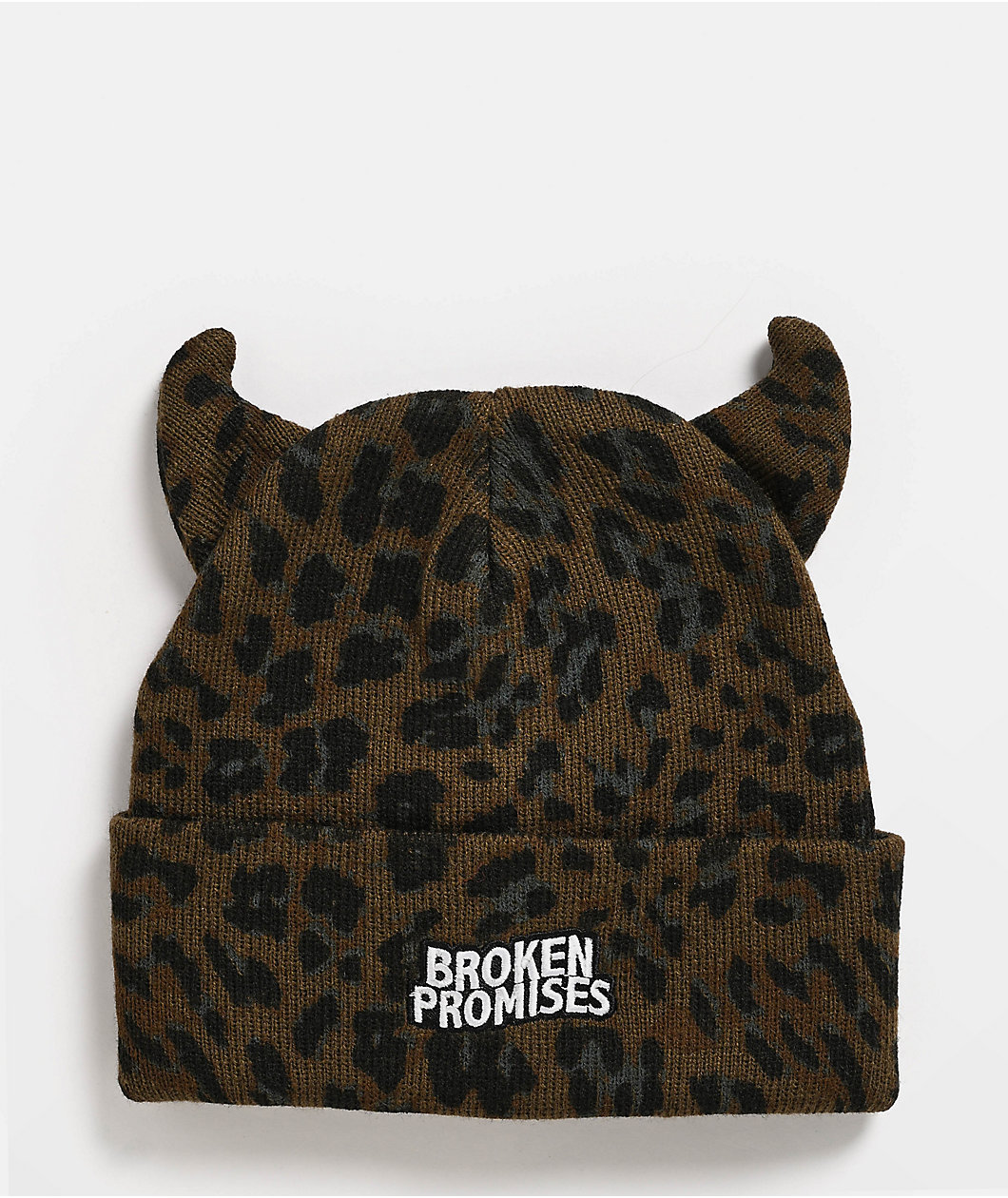 Broken Promises Wild Youth Horn Brown Beanie