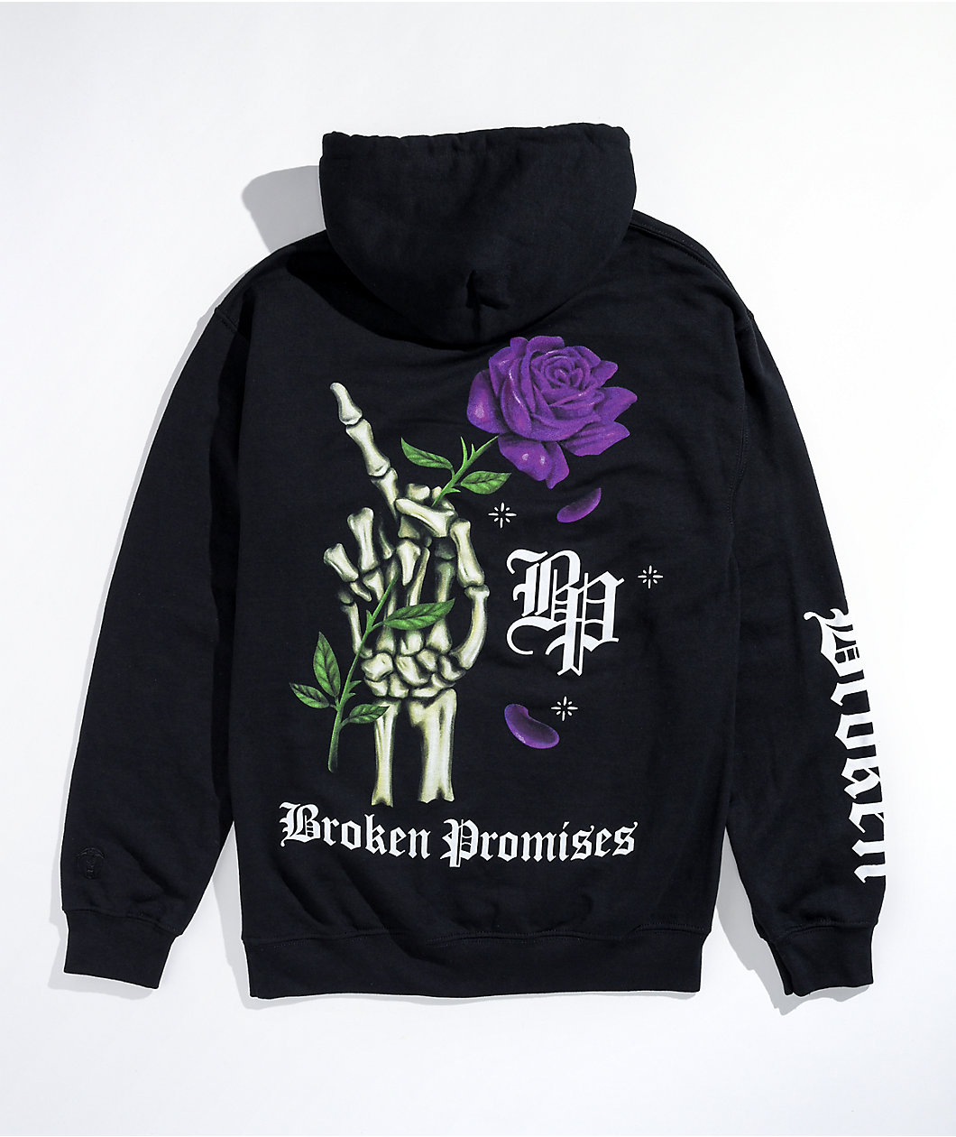 Broken Promises Wishful Thinking Black Hoodie