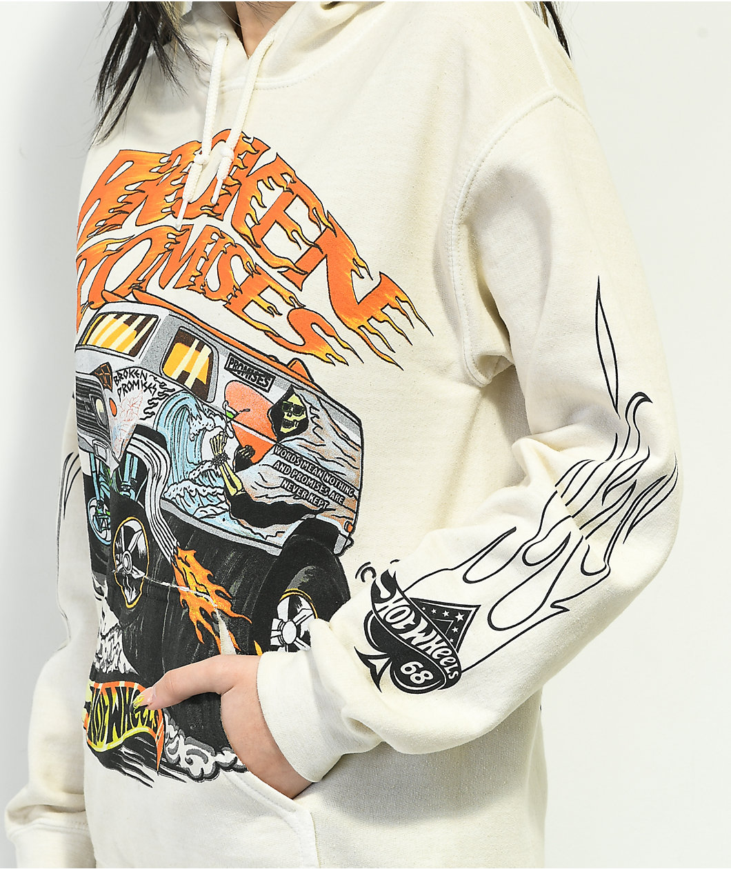 Broken Promises x Hot Wheels See You Again Natural Hoodie