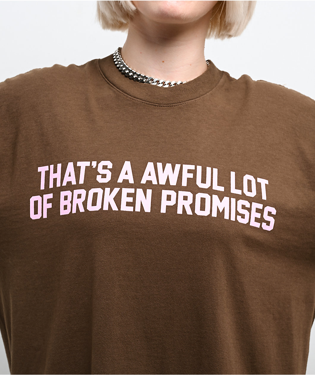 Broken Promises x That's A Awful Lot Of Cough Syrup Classic Brown T-Shirt