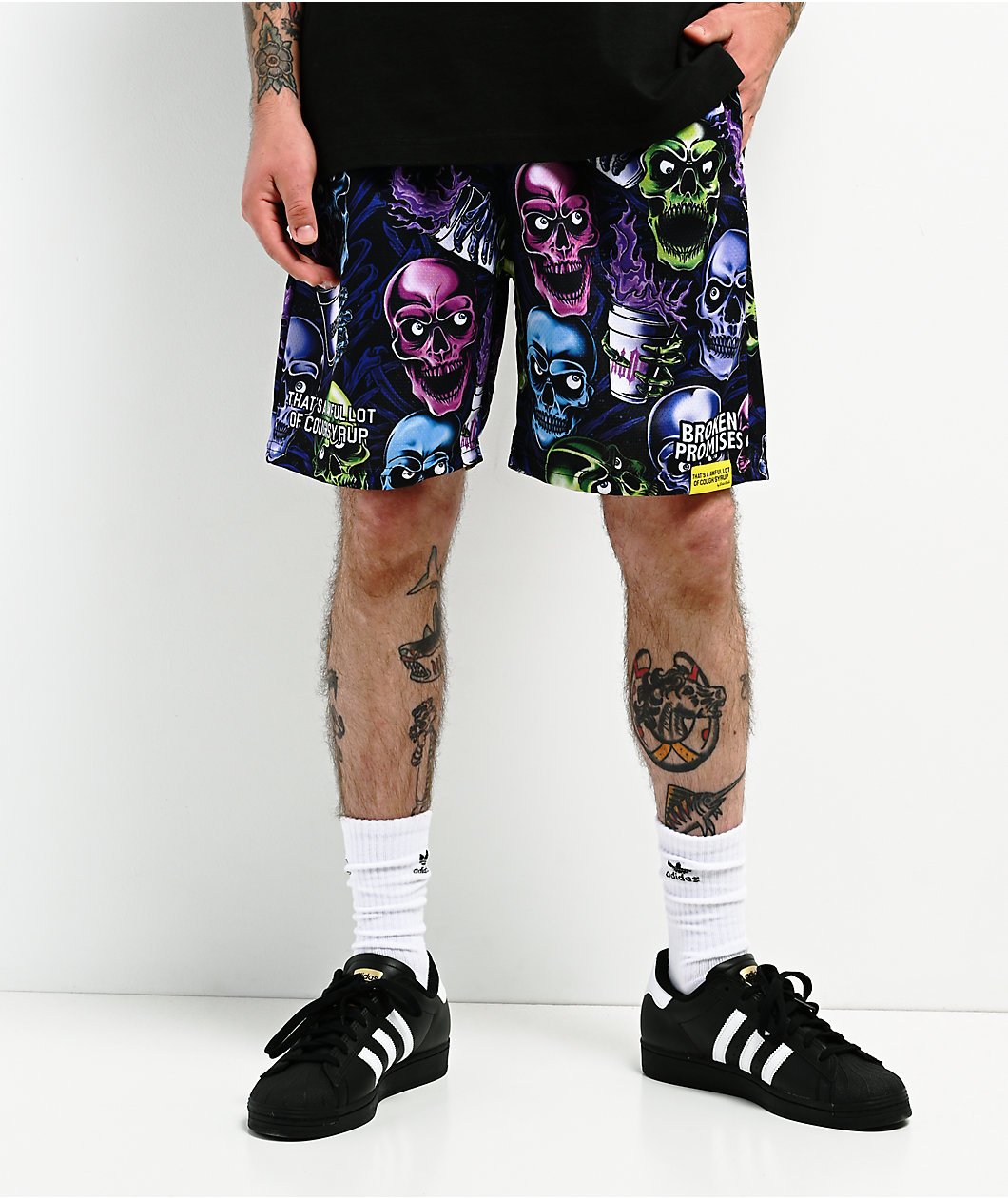 Broken Promises x That's A Awful Lot Of Cough Syrup Drank Mesh Shorts