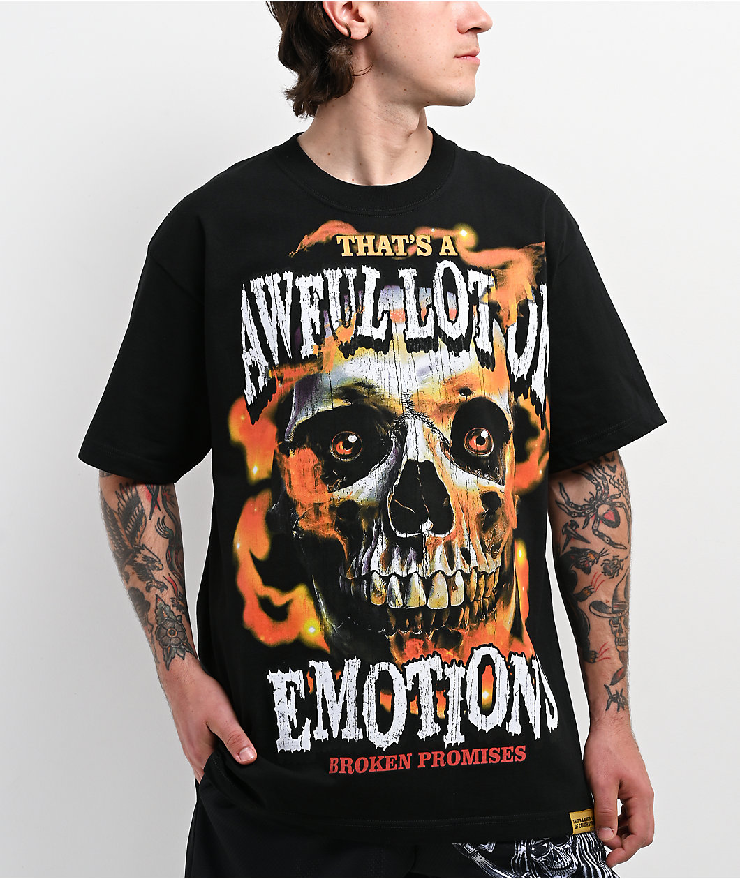 Broken Promises x That's A Awful Lot Of Cough Syrup Lot Of Emotions Black T-Shirt