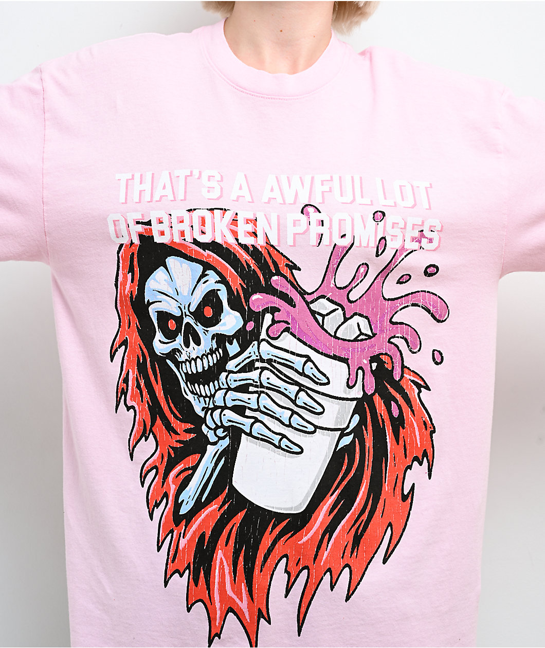 Broken Promises x That's A Awful Lot Of Cough Syrup Splash Pink T-Shirt