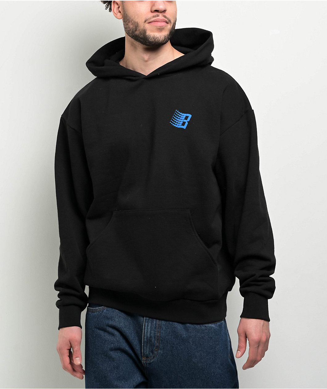 Bronze 56K Logo Puff Print Black Hoodie
