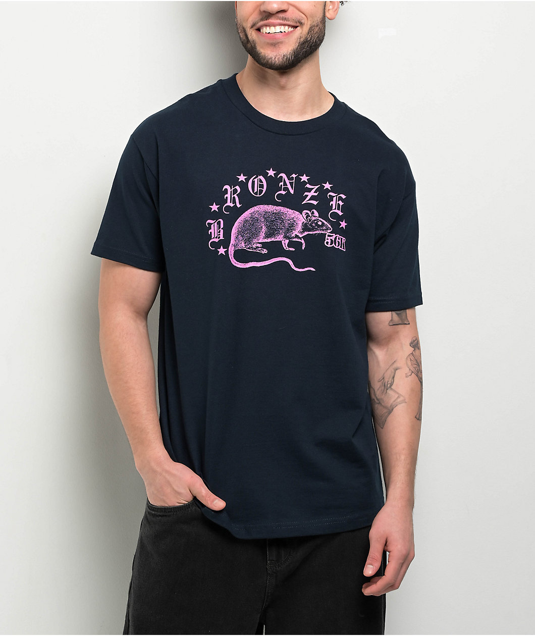 Bronze 56K Rodent Navy T-Shirt