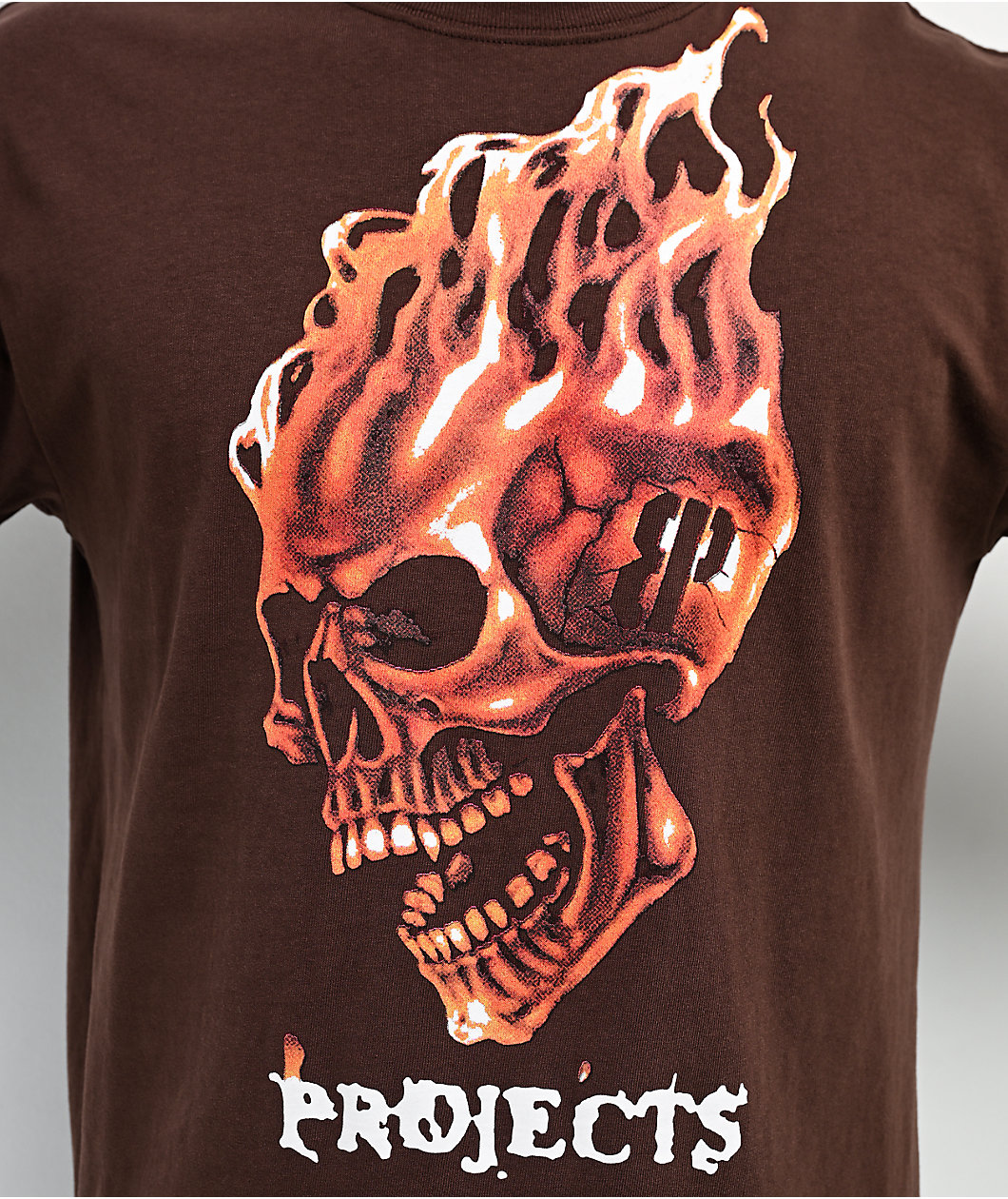Brooklyn Projects Flame On Brown T-Shirt