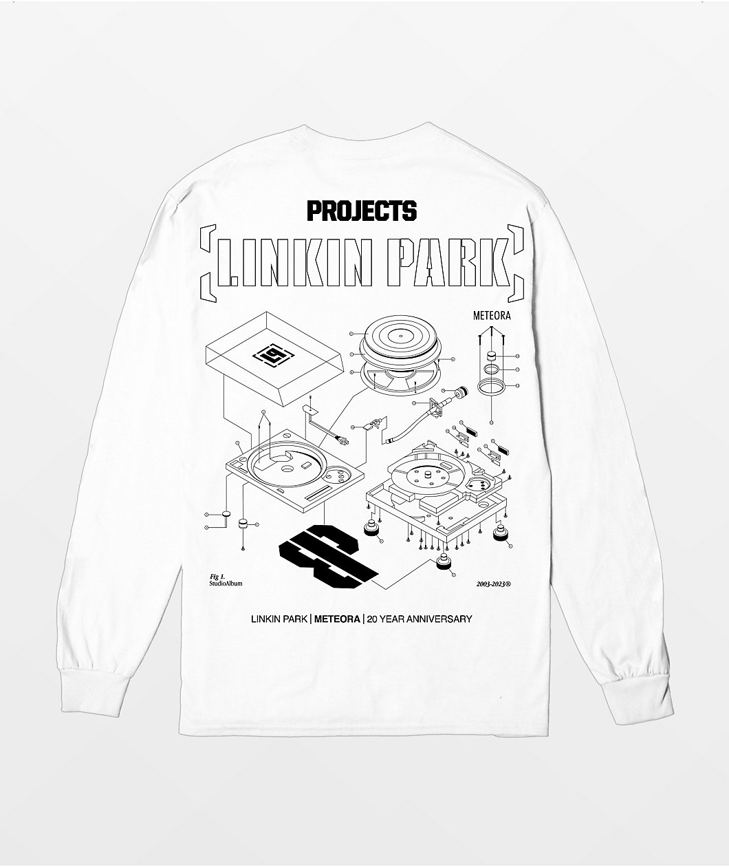 Brooklyn Projects x Linkin Park Exploded White Long Sleeve T-Shirt