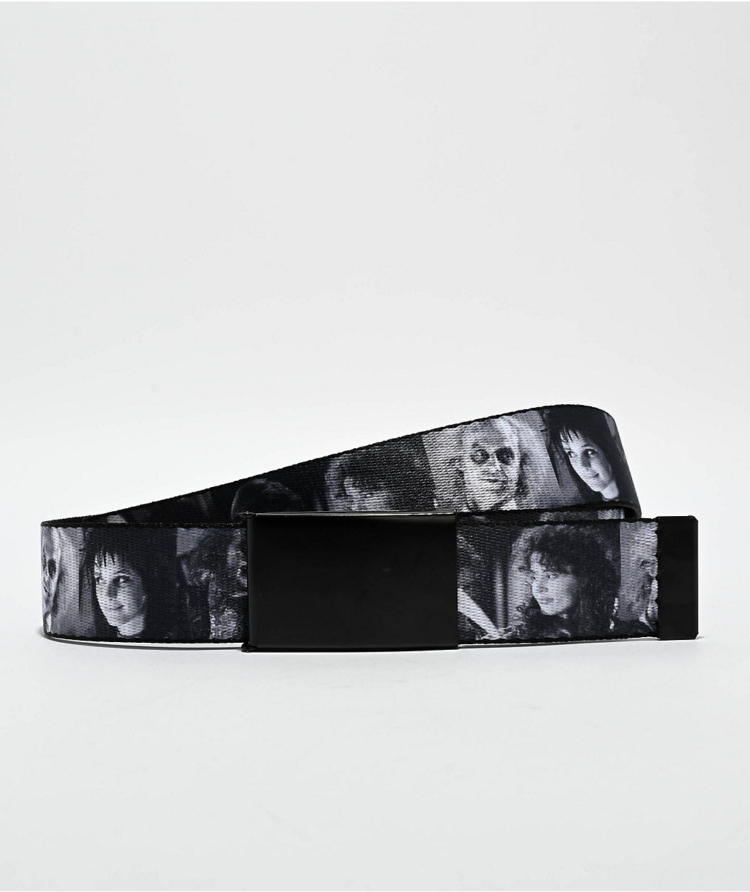 Buckle Down x Beetlejuice Faces Black Web Belt