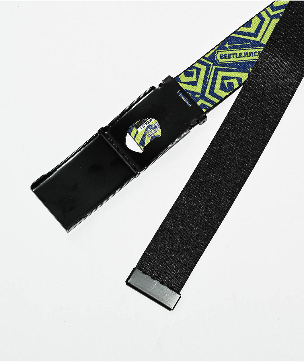 Buckle Down x Beetlejuice Spiral Green Web Belt