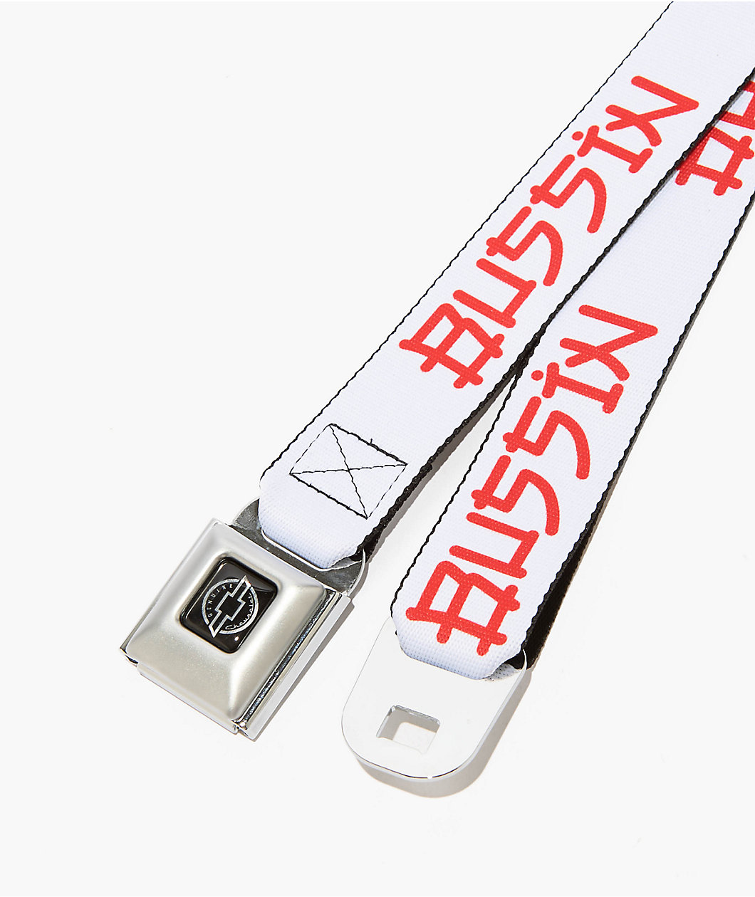 Buckle Down x Chevrolet Bussin White Seatbelt Belt