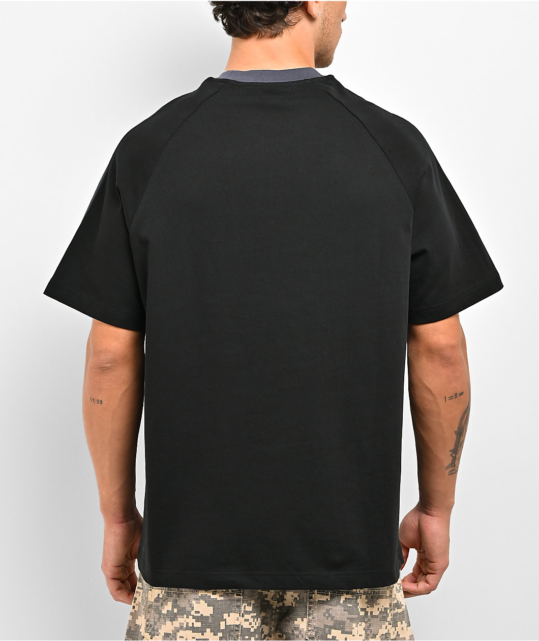 Butter Goods Abseil Panel Black Knit T-Shirt