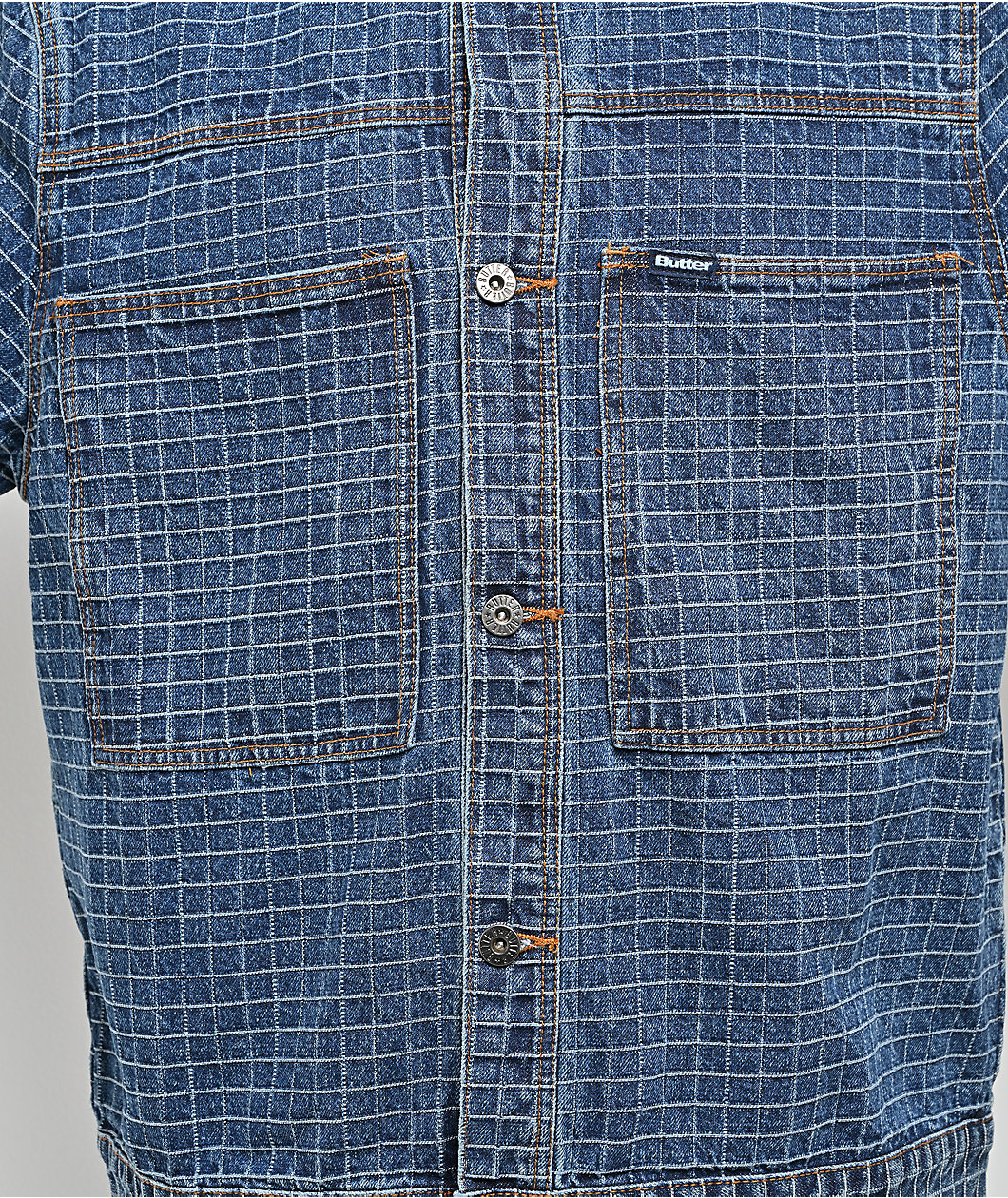 Butter Goods Grid Blue Denim Jacket