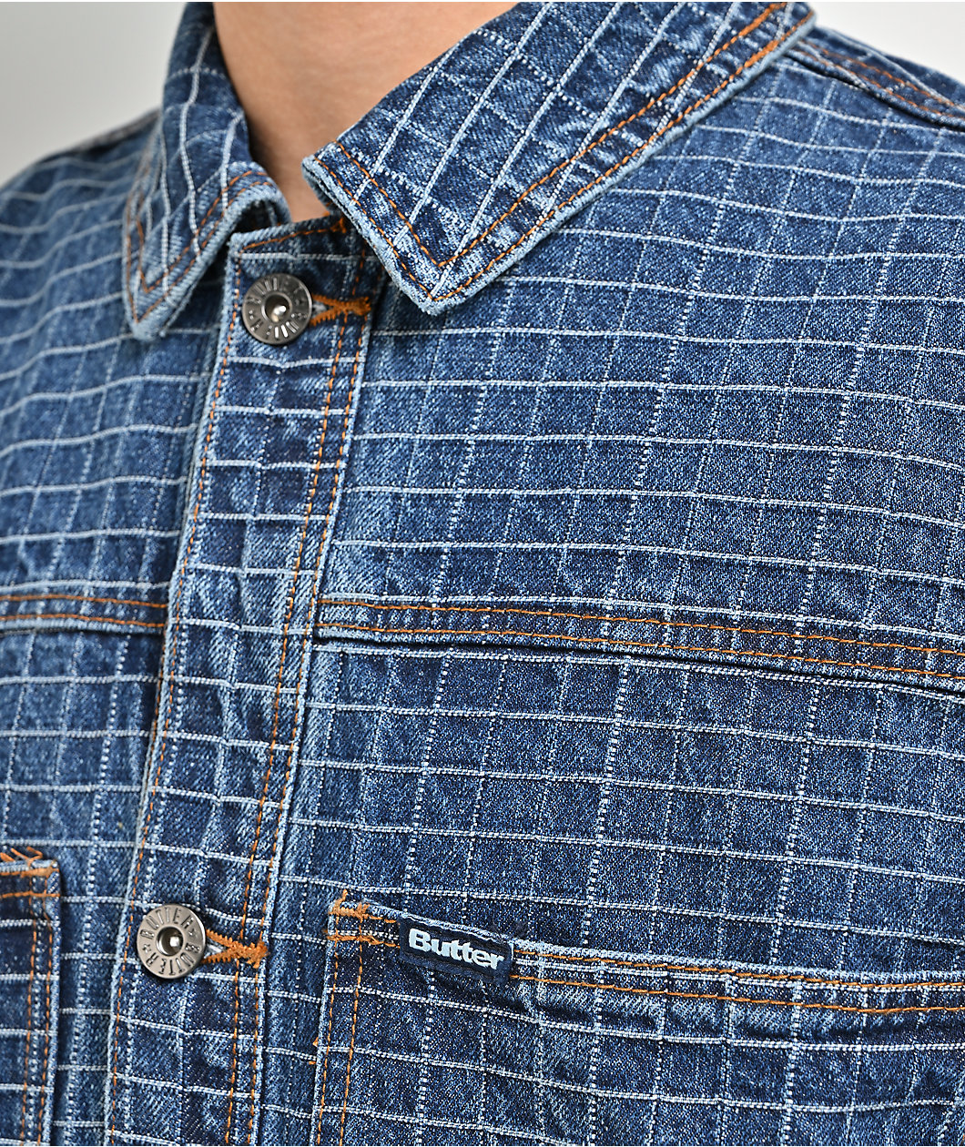 Butter Goods Grid Blue Denim Jacket