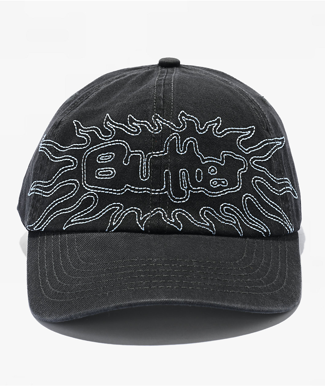 Butter Goods Solar Contrast Black Wash Strapback Hat