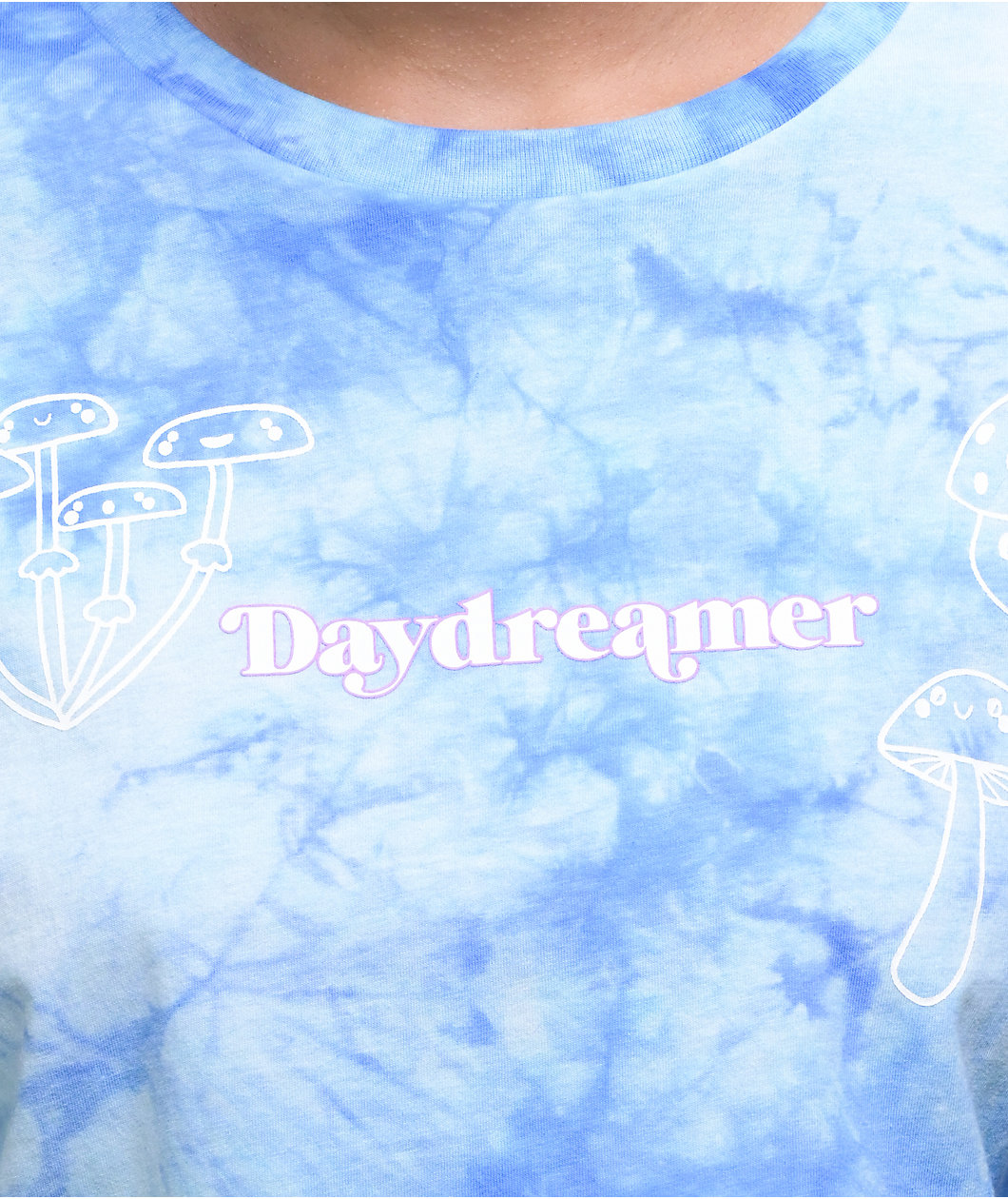 By Samii Ryan Daydreamer Blue Tie Dye Crop T-Shirt