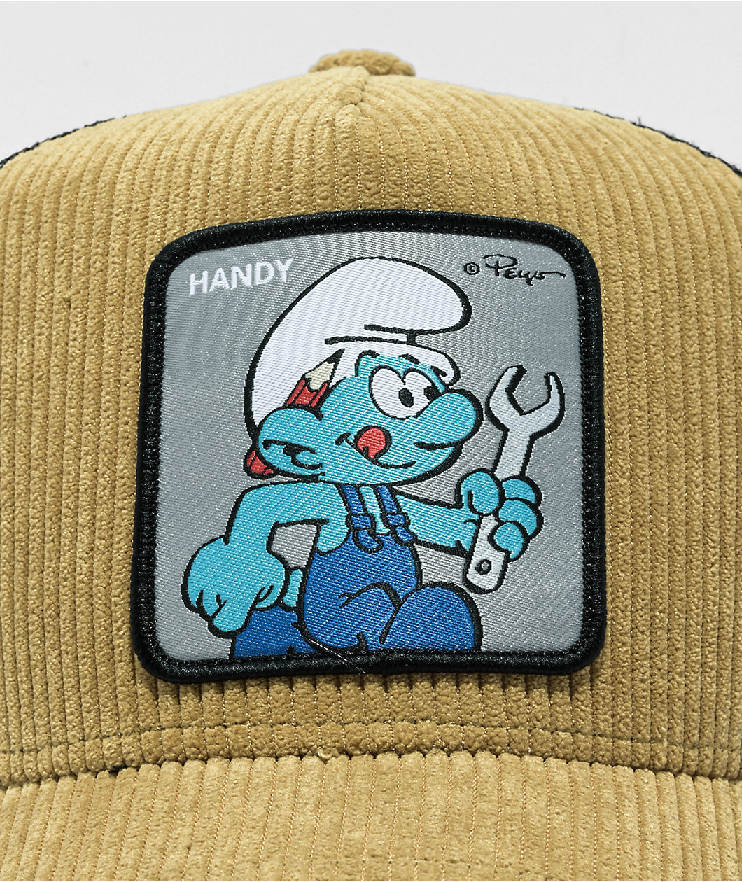 CAPSLAB x Smurfs Handy Brown Corduro Trucker Hat