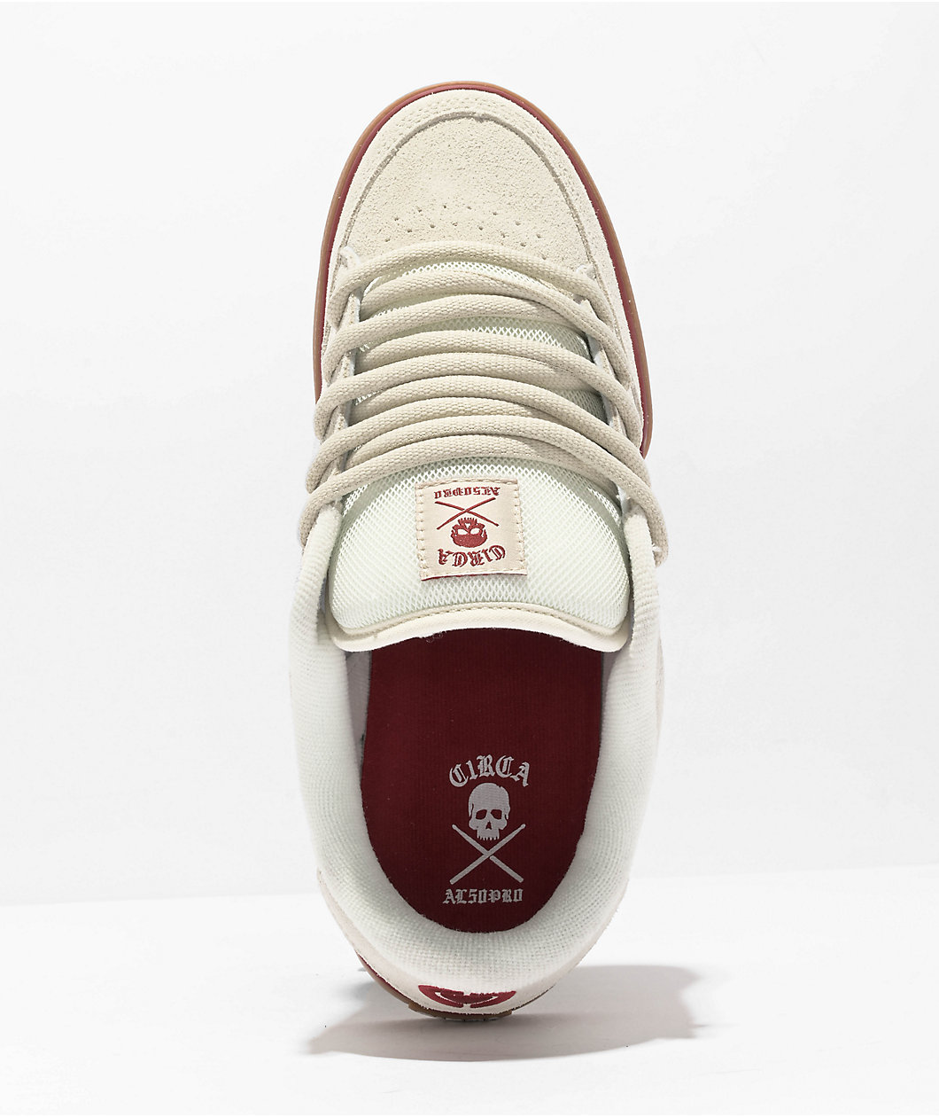 CIRCA Lopez 50 Pro Pristine White, Red & Gum Skate Shoes