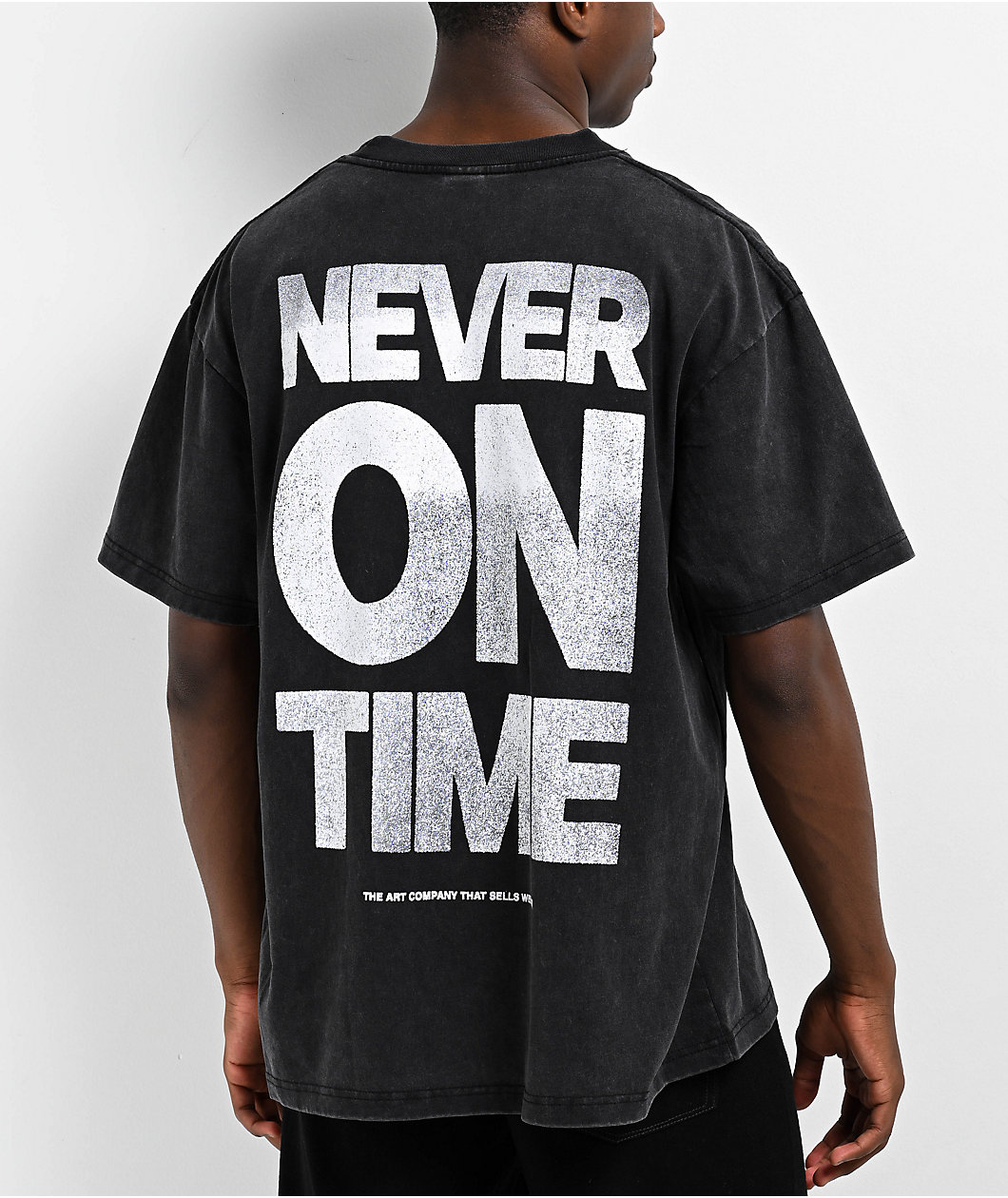 CLSICS Never On Time Black Wash T-Shirt