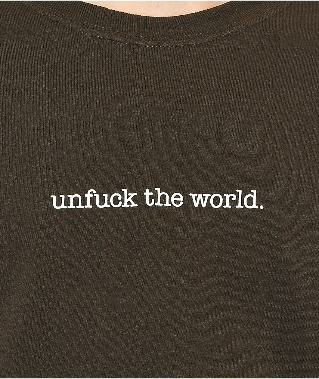 Can't Blame The Youth Unfuck The World Brown T-Shirt