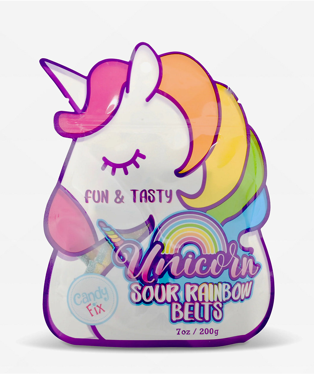 Candy Fix Unicorn Sour Rainbow Belts Candy