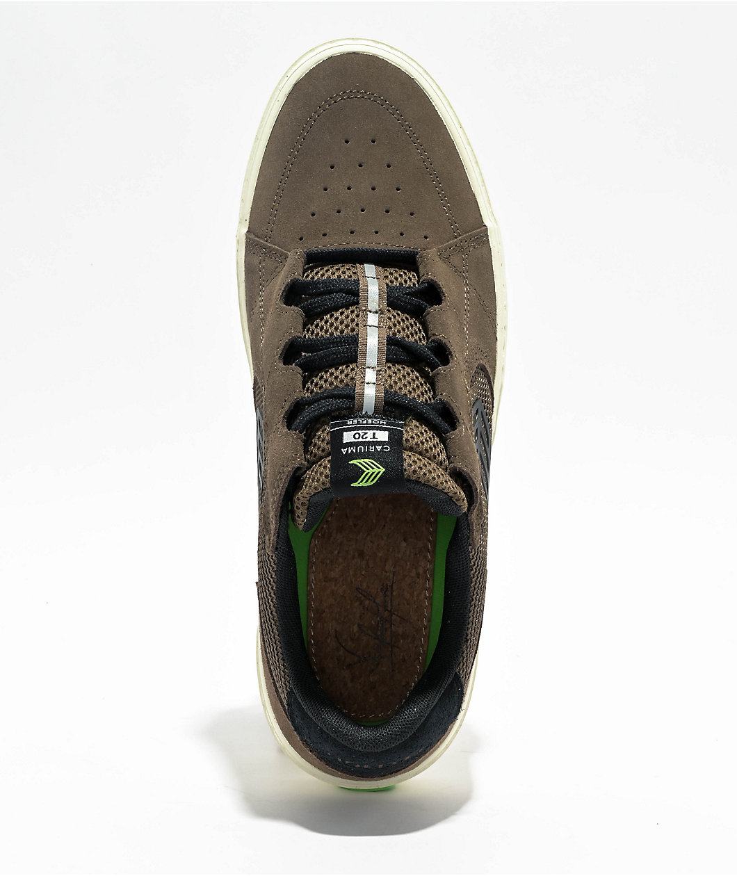 Cariuma Hoefler T20 Dark Khaki & Black Skate Shoes