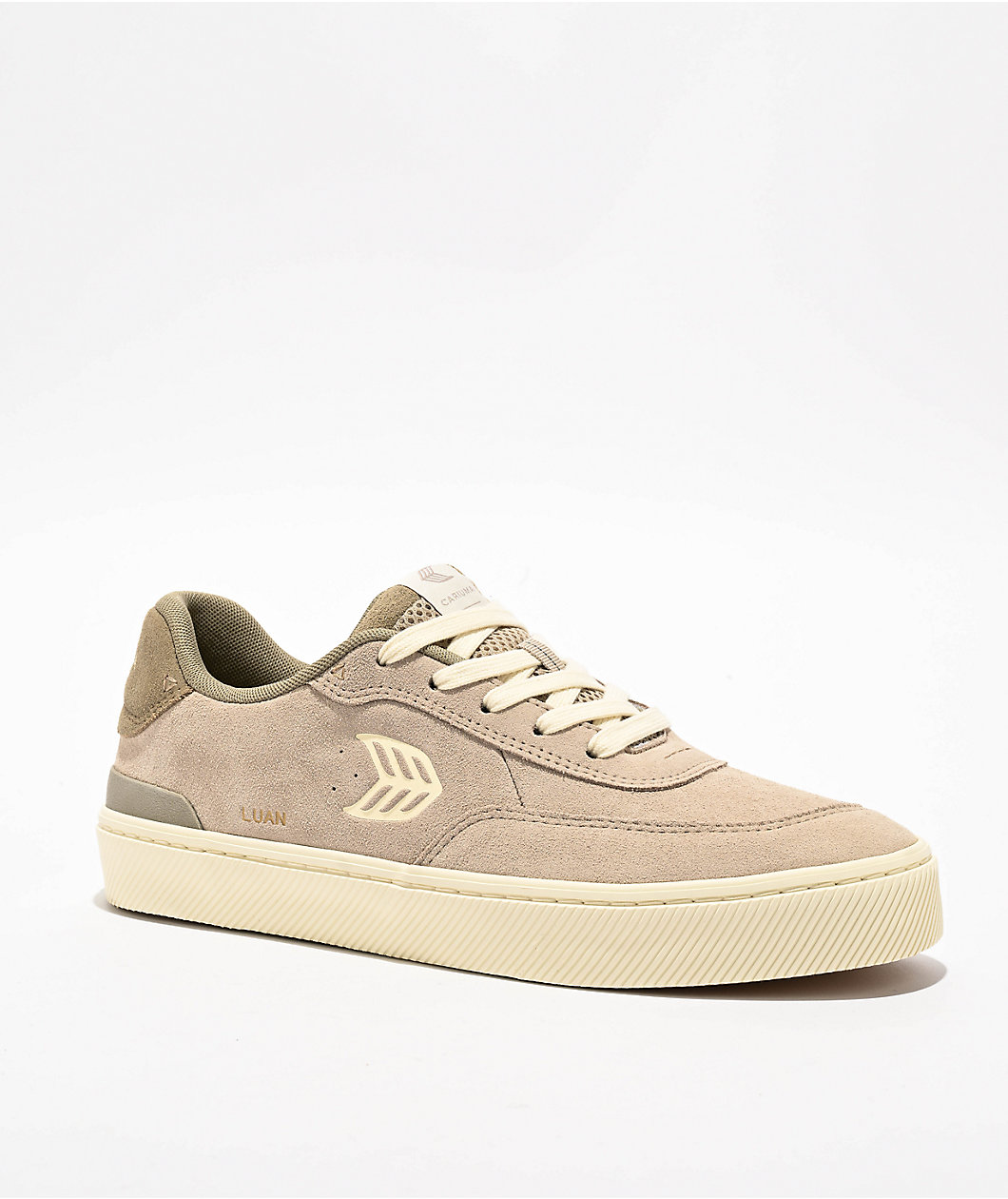 Cariuma Luan Pro Taupe & White Skate Shoes