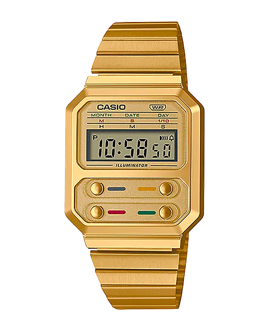 Casio A100WEG-9AVT Vintage Revival Gold Digital Watch