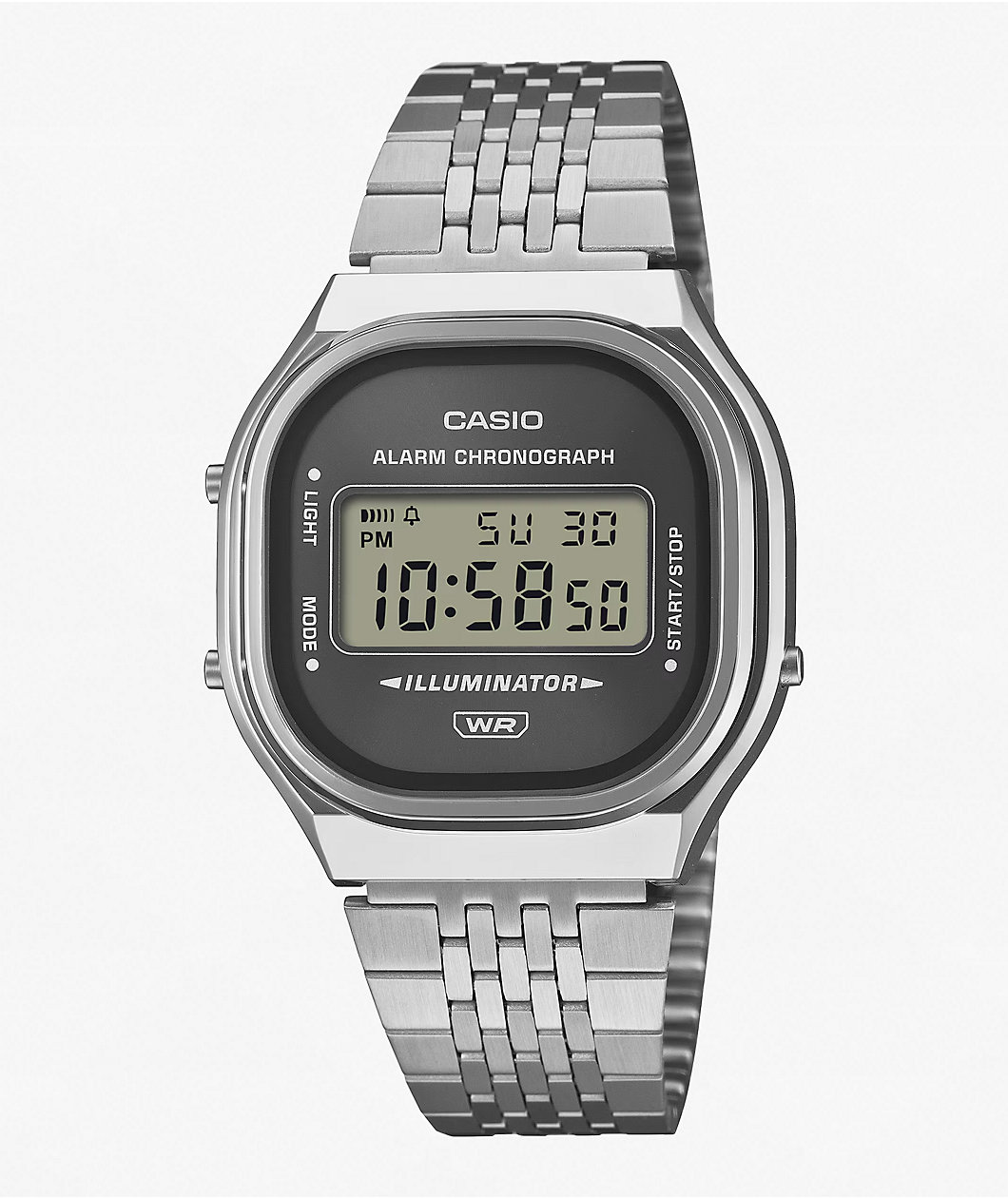 Casio A140WE-8A Silver & Black Digital Watch