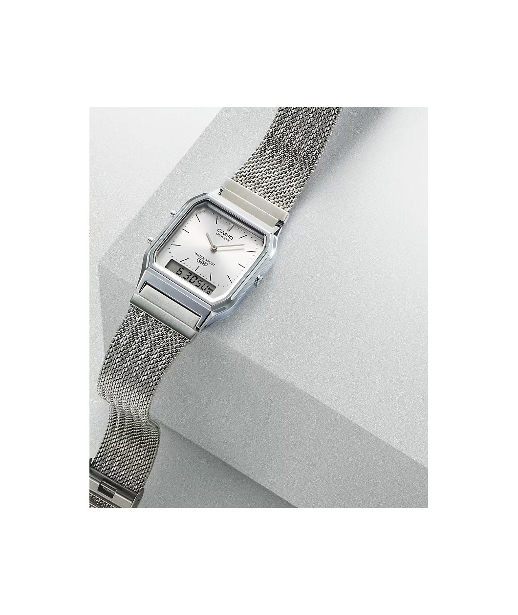 Casio AQ230EM-2A Silver Analog & Digital Watch