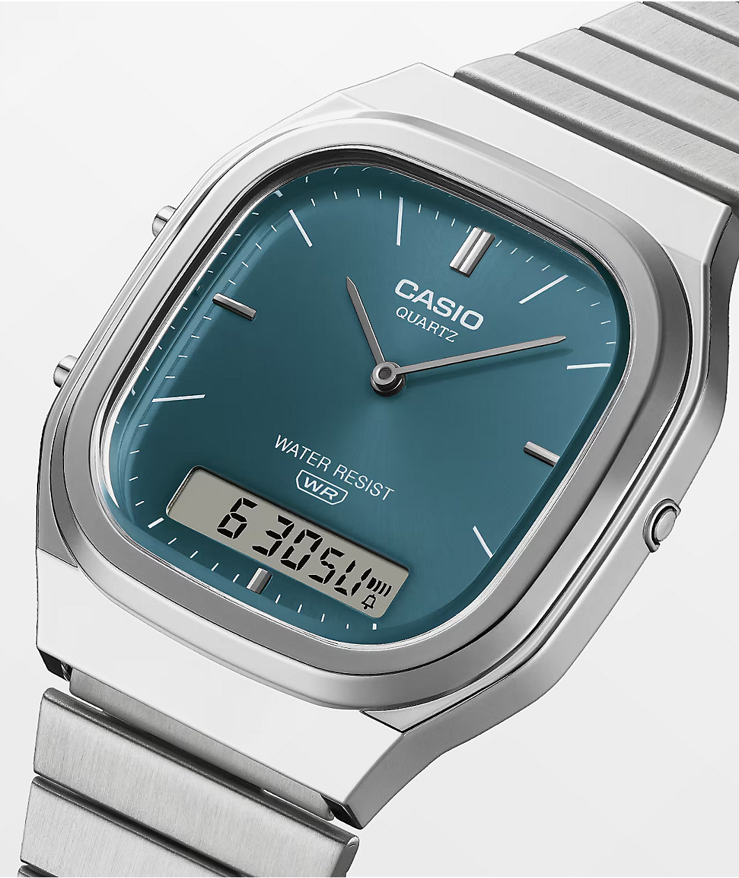 G-Shock Casio AQ240E-3ACF Teal & Silver Analog Watch at Hamilton