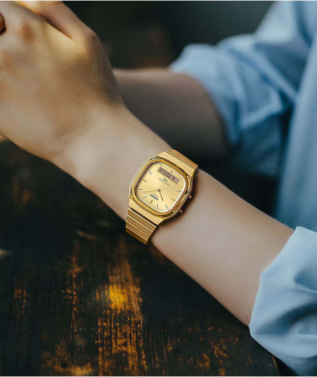 Casio AQ240E-9ACF Gold Analog Watch