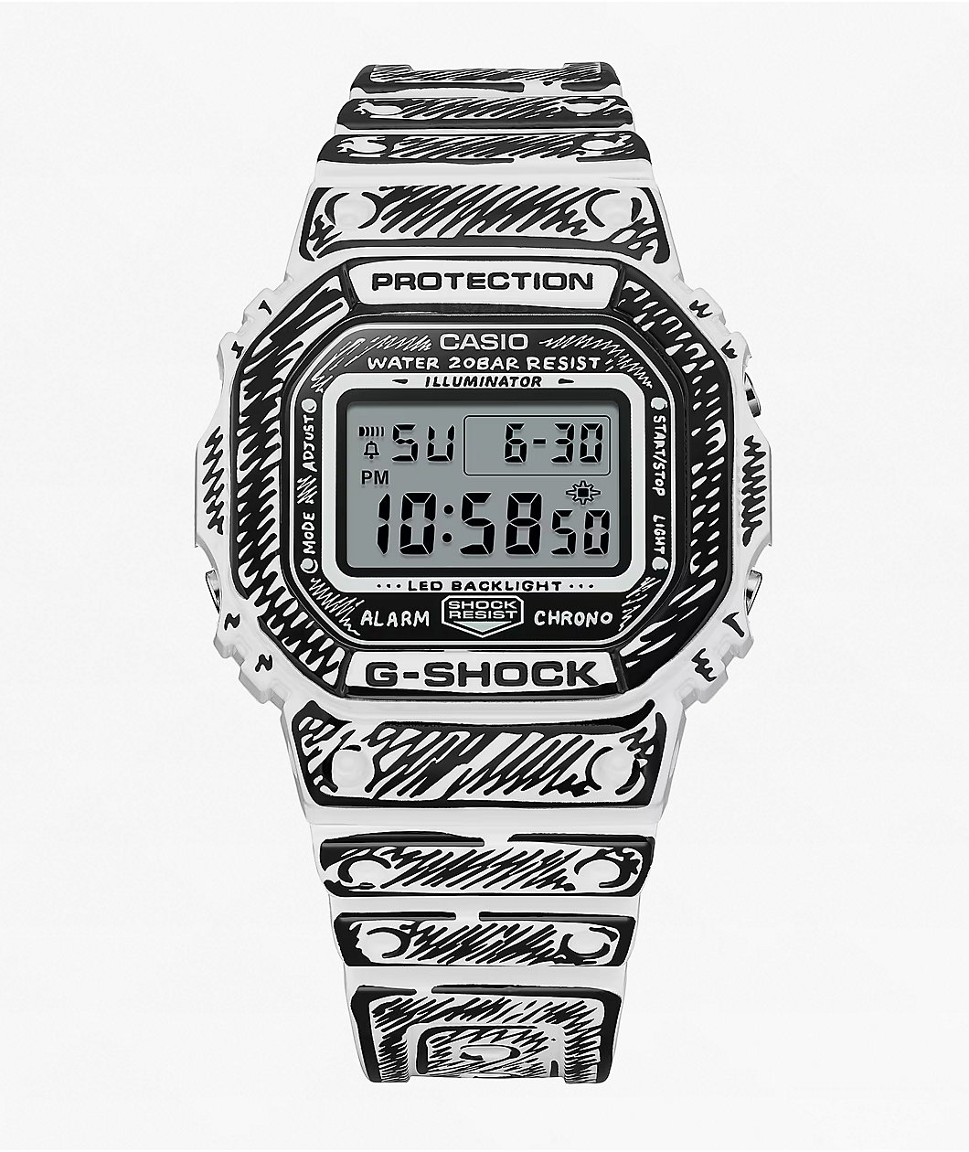 Casio G-Shock DW5600JV-7CR Joshua Vides Silver Watch