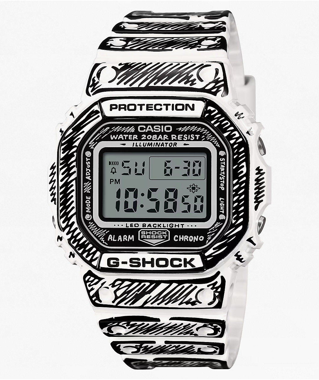 Casio G-Shock DW5600JV-7CR Joshua Vides Silver Watch