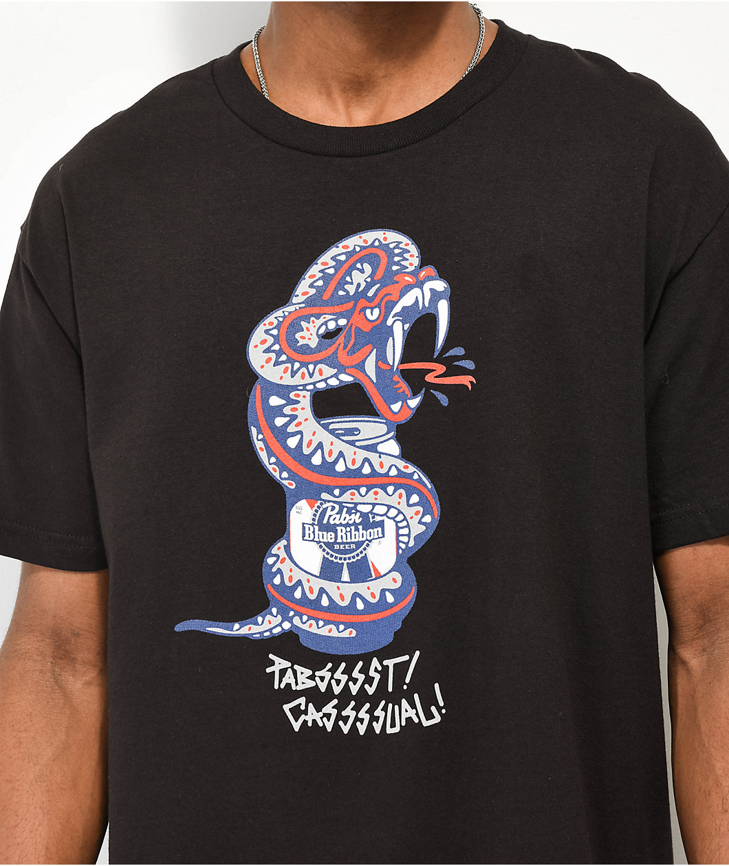 Casual Industrees x Pabst Blue Ribbon Pabssssst Black T-Shirt