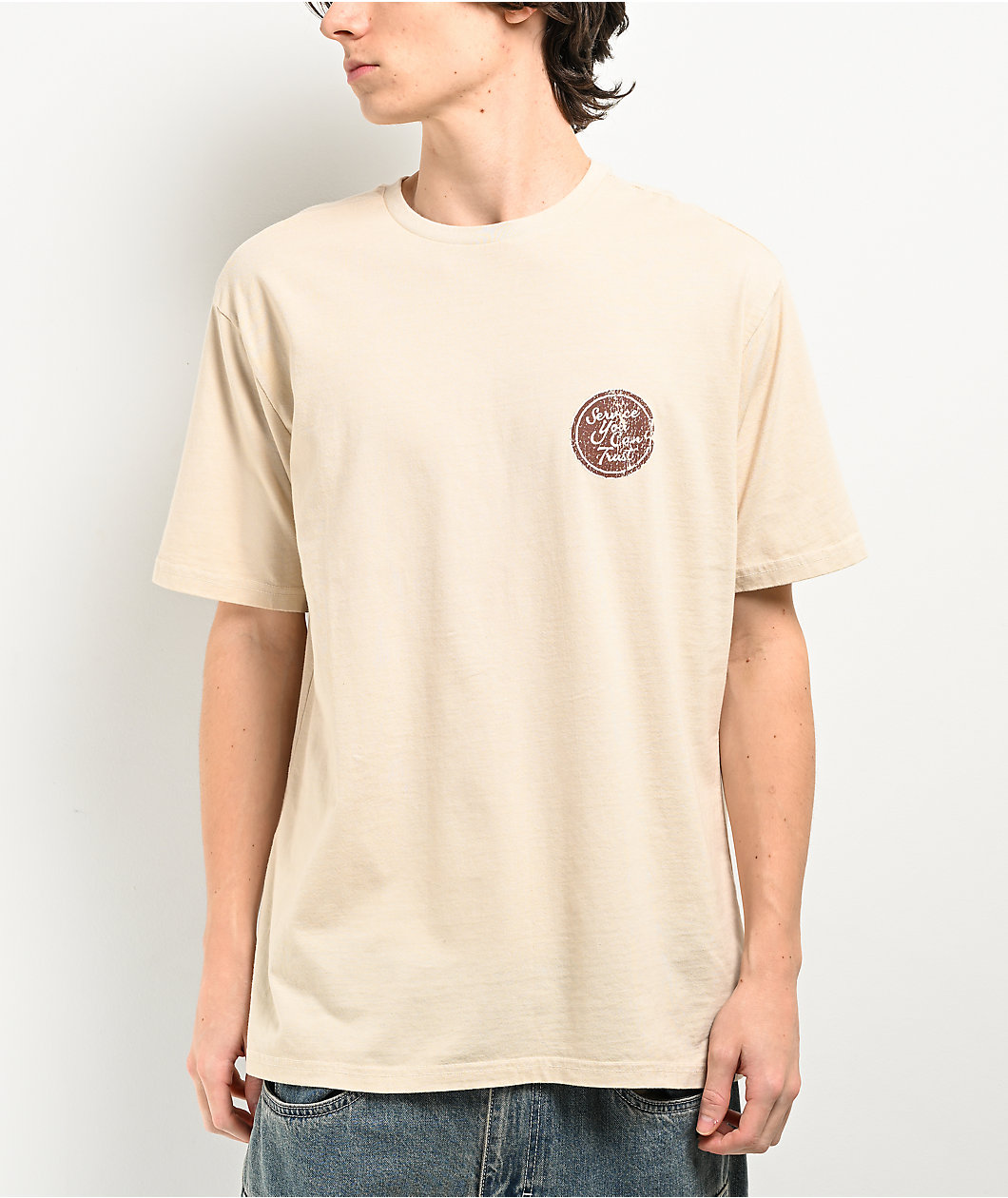 Caterpillar Heritage Uniform Beige Heavyweight T-Shirt