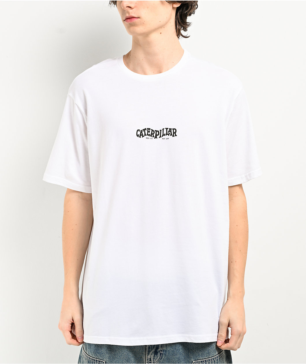 Caterpillar Street Vibes Fedora White T-Shirt