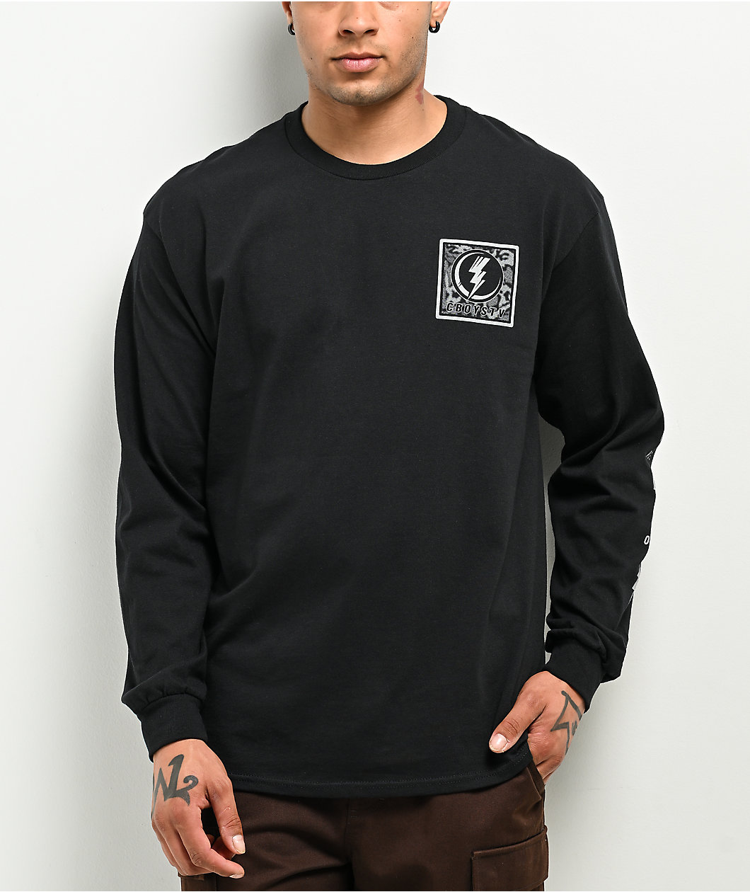 CboysTV Electric Bomb Black Long Sleeve T-Shirt