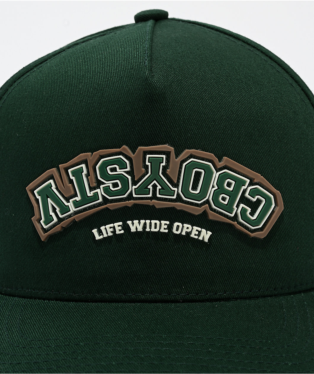 CboysTV Inverted Collegiate Green Snapback Hat