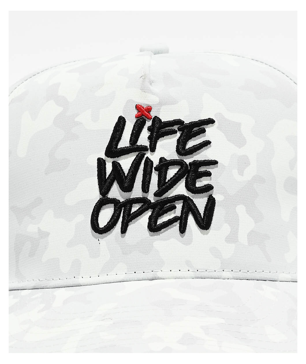 CboysTV Life Wide Open Snow Camo Mesh Snapback Hat