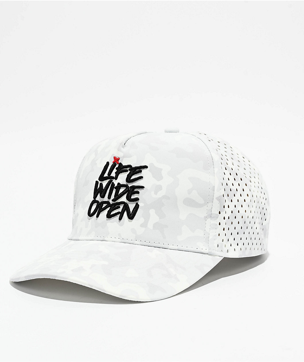 CboysTV Life Wide Open Snow Camo Mesh Snapback Hat