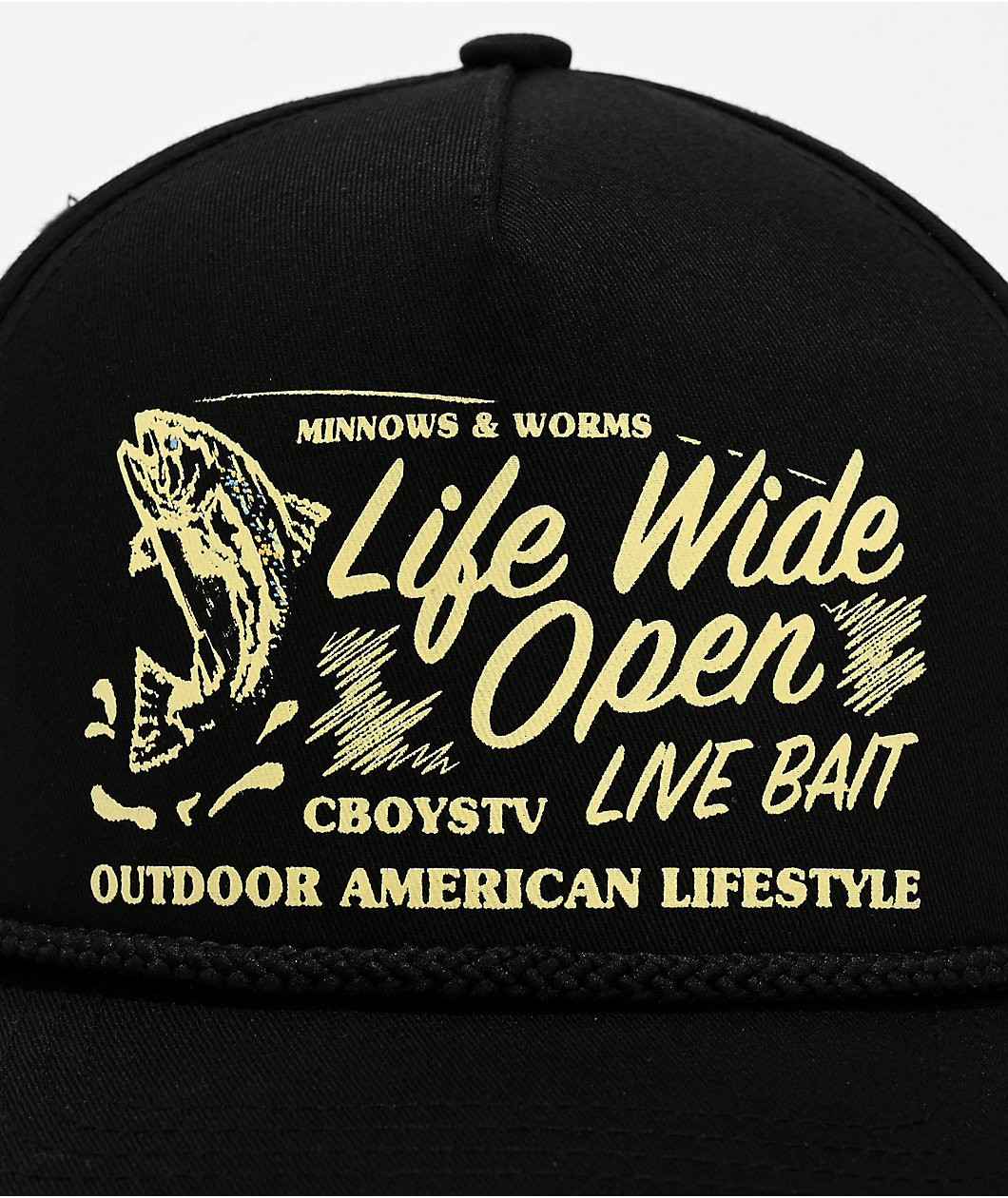CboysTV Live Bait Black Snapback Hat