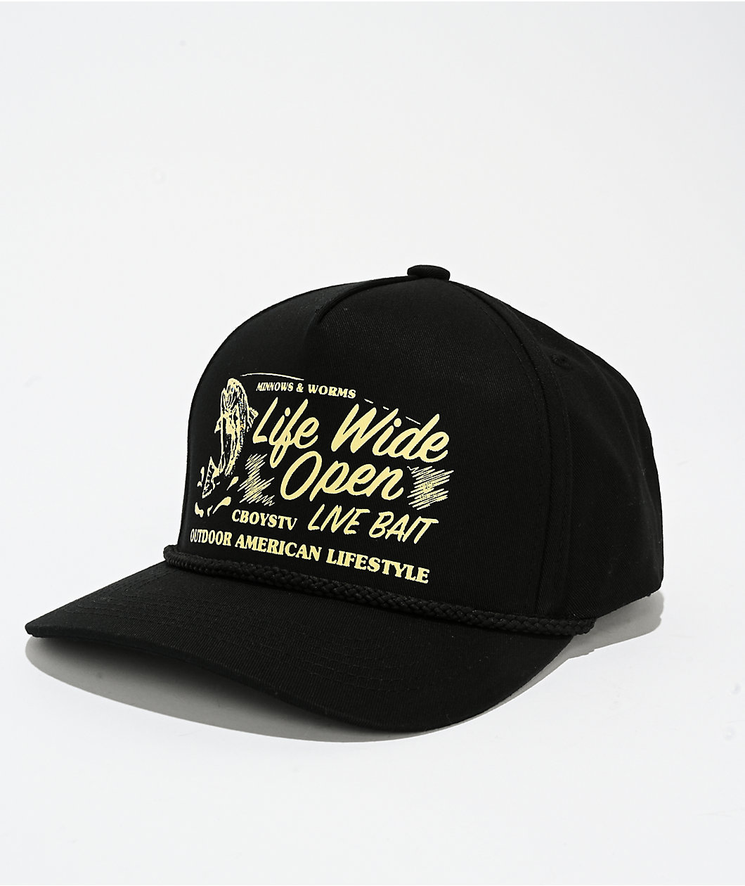 CboysTV Live Bait Black Snapback Hat