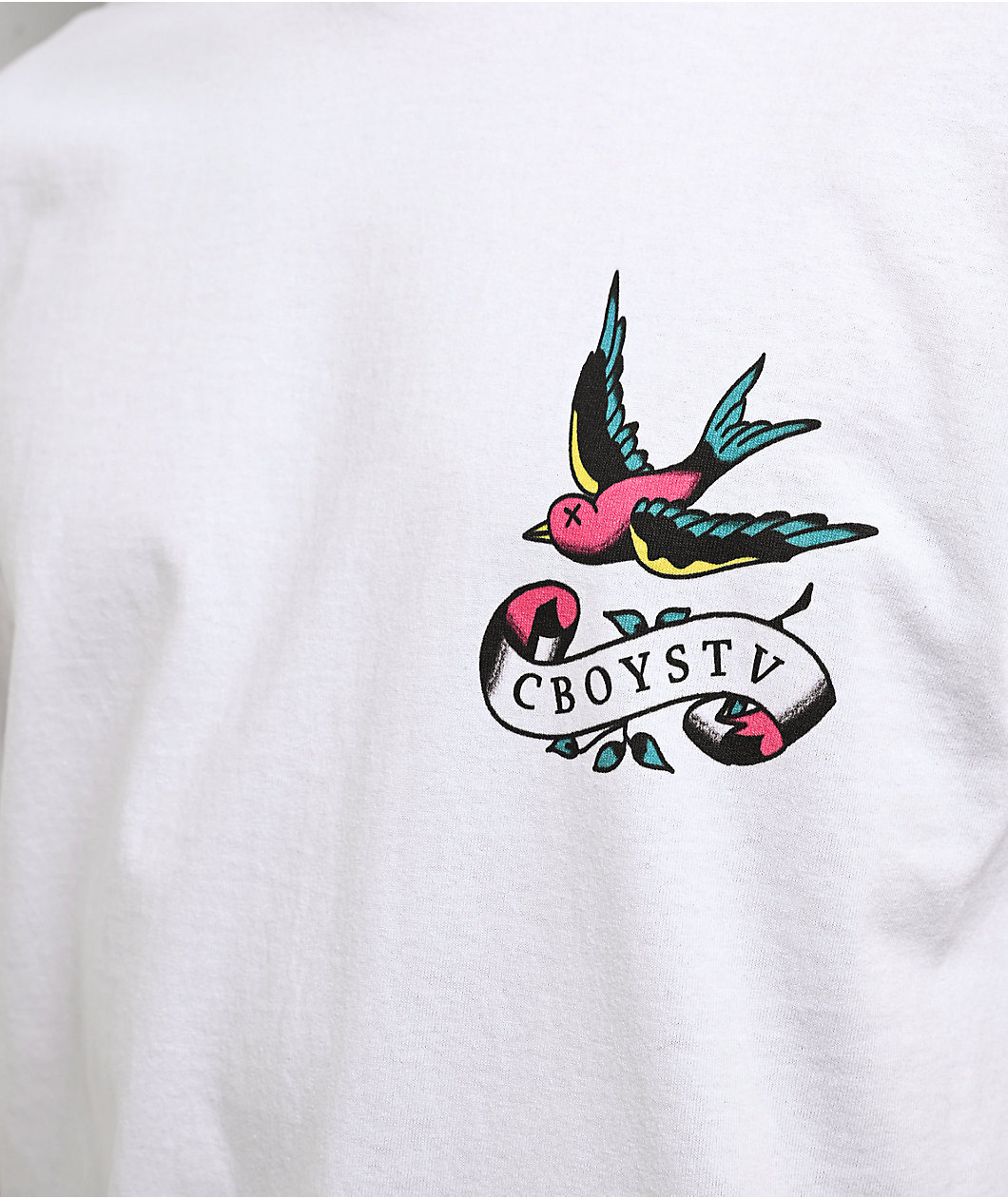 CboysTV Tatted Two Wheels White T-Shirt