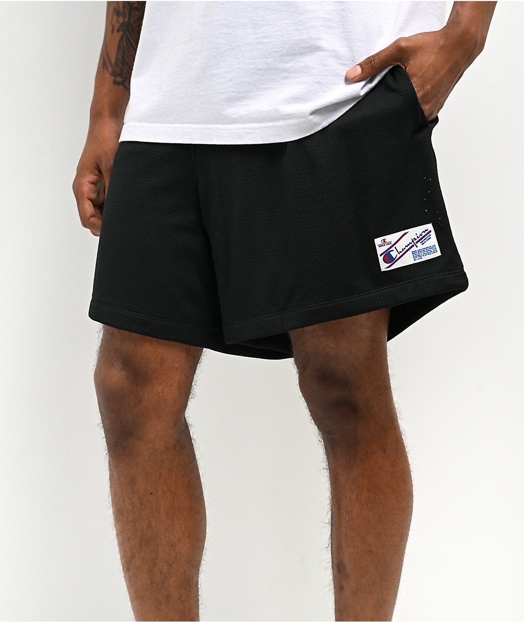 Champion Big Bank Black Mesh Shorts