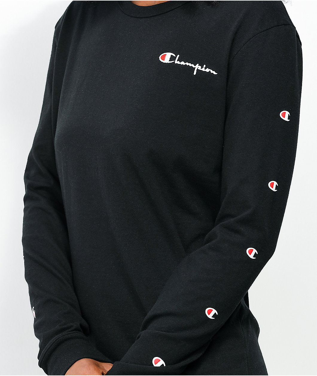 Champion Boyfriend Fit Black Long Sleeve T-Shirt