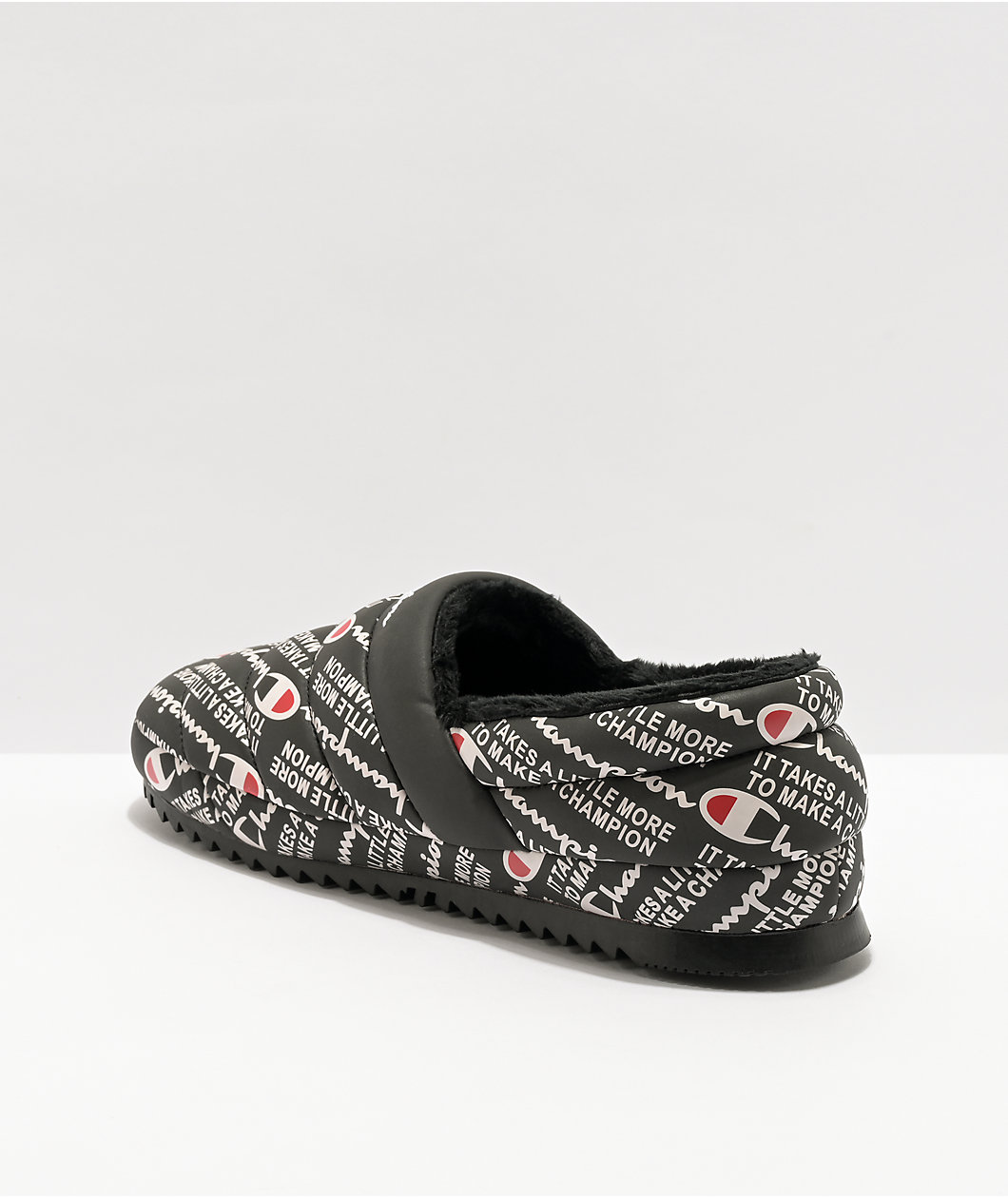 Champion Boys Varsity Reflective Black Slippers