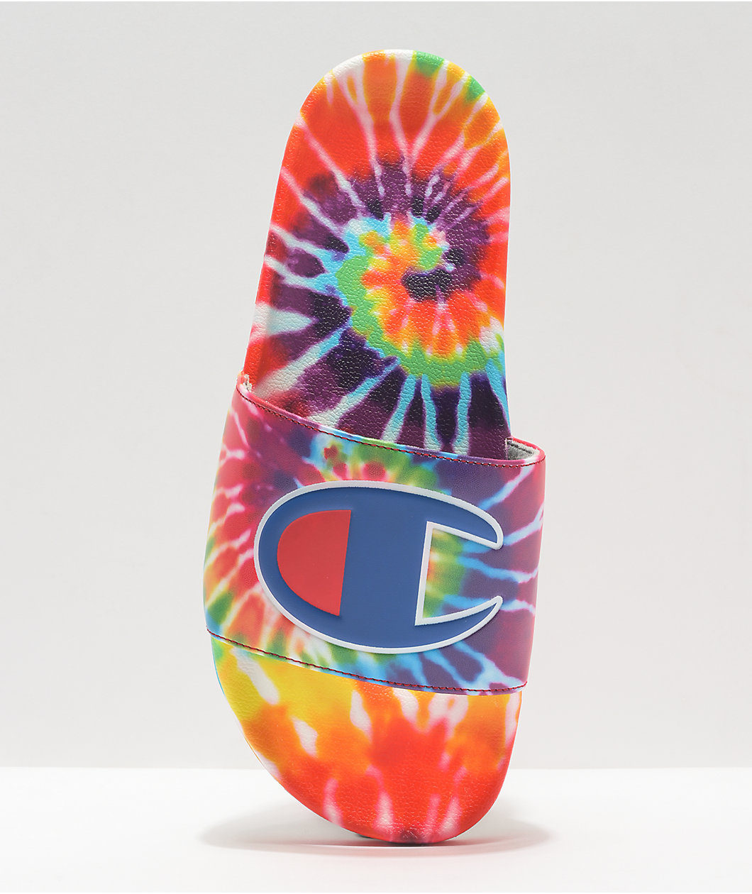 Champion IPO Rainbow Tie Dye Slide Sandals