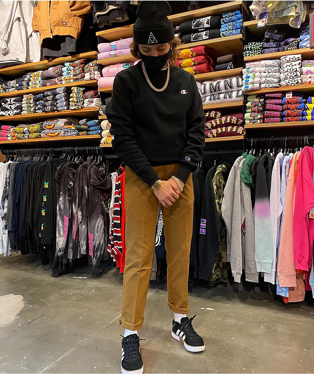 Champion Reverse Weave Black Crewneck Sweatshirt