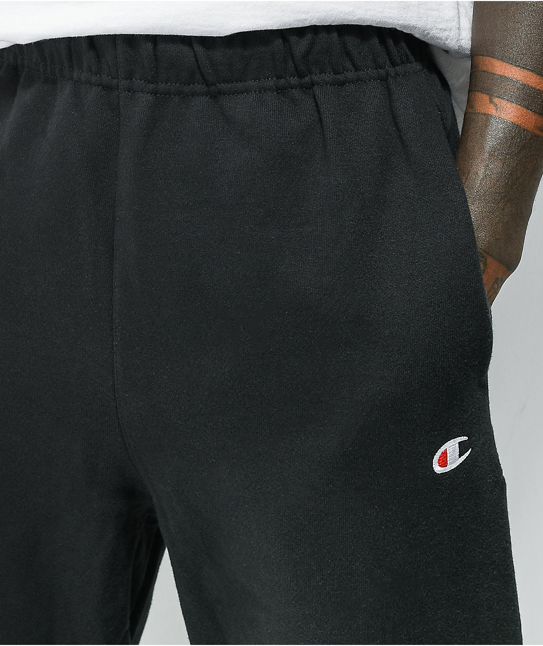 Champion Reverse Weave Black Sweatpants