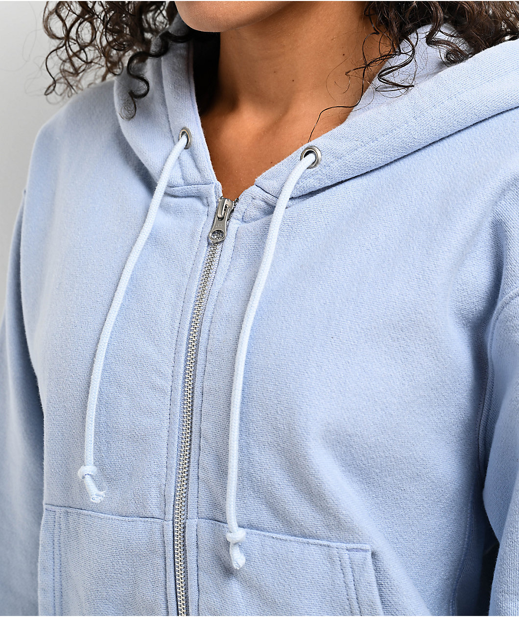 Champion Stadium Reverse Weave Pewter Blue Zip Hoodie